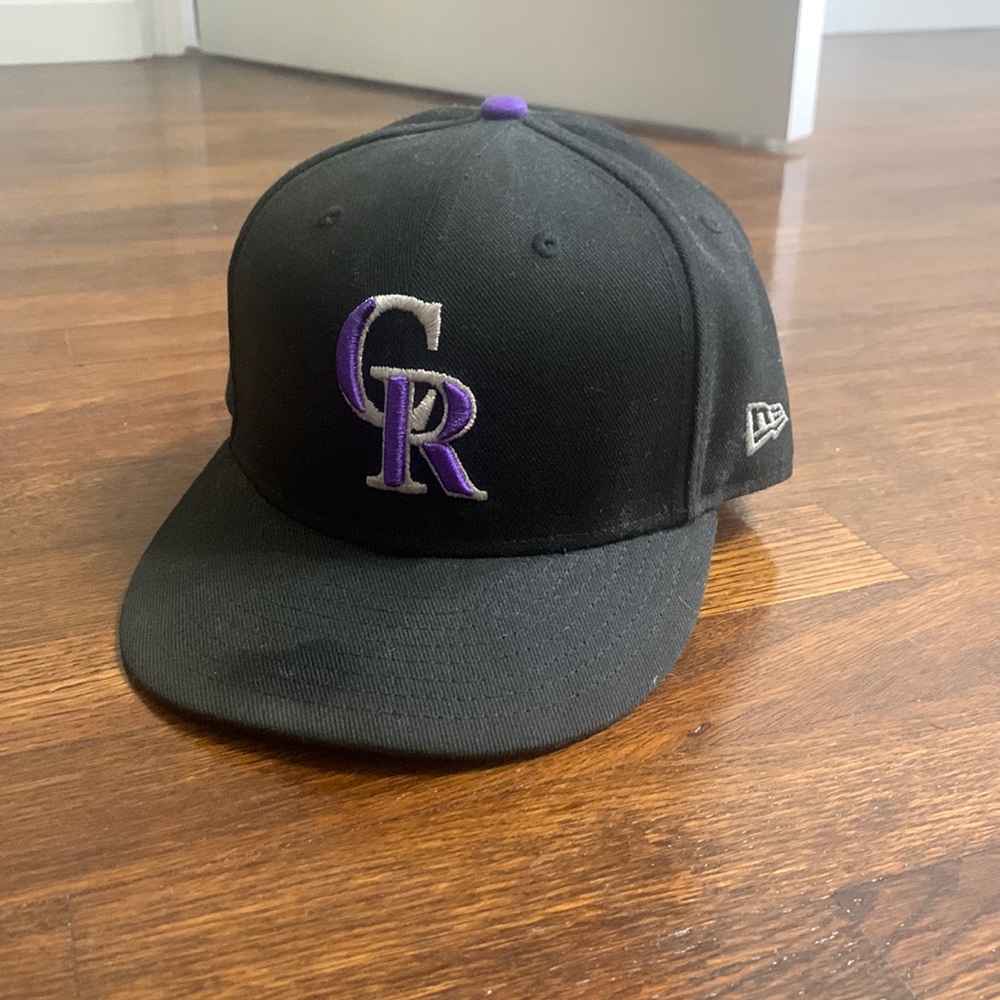 Black Rockies Hat - Size 7 1/2